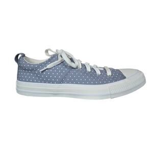 Women's Converse AllStar Sneaker Blue Polka-Dot 2nd Laces W9